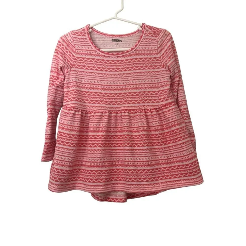 Gymboree Pink Sweater Peplum Top
